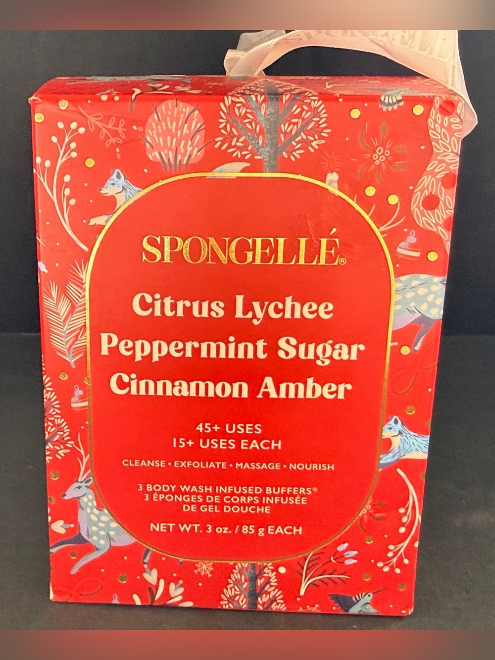 Spongelle Holiday Gift Set Body Wash Buffers Trio 3oz 45+ Uses NIB
